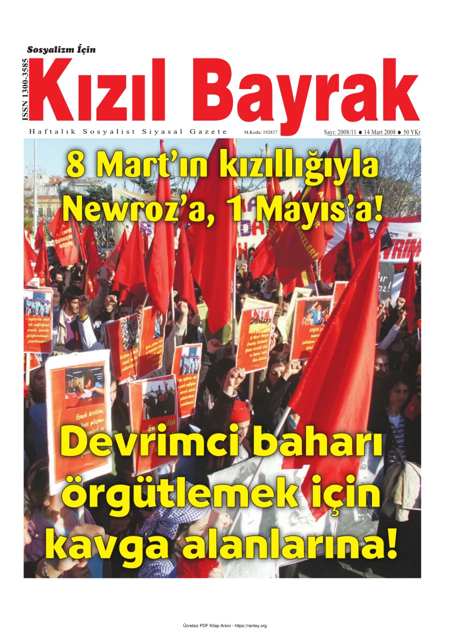 Kızılbayrak Yıl 2008 Sayı 11 14 Mart kapak görseli