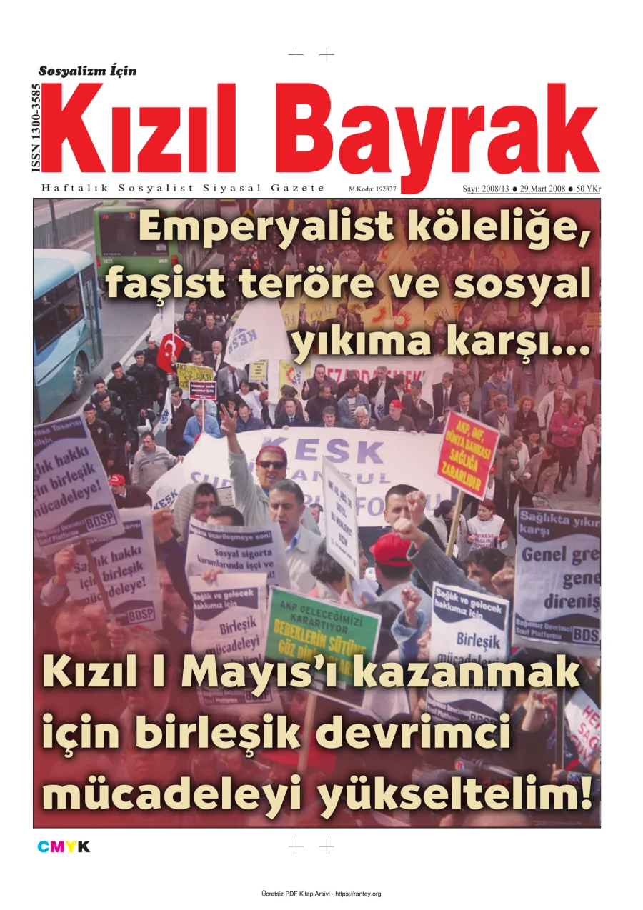 Kızılbayrak Yıl 2008 Sayı 13 29 Mart kapak görseli