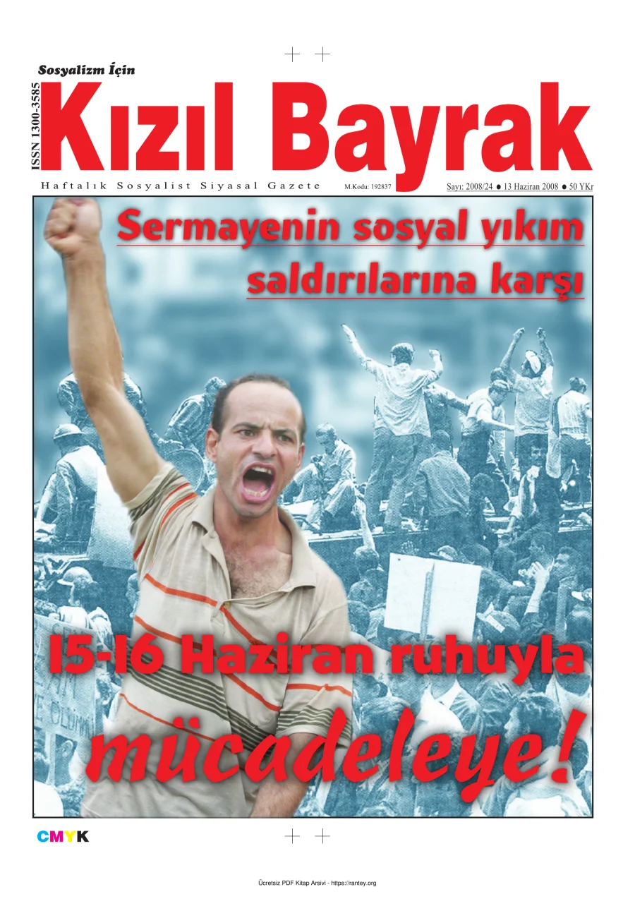 Kızılbayrak Yıl 2008 Sayı 24 13 Haziran kapak görseli