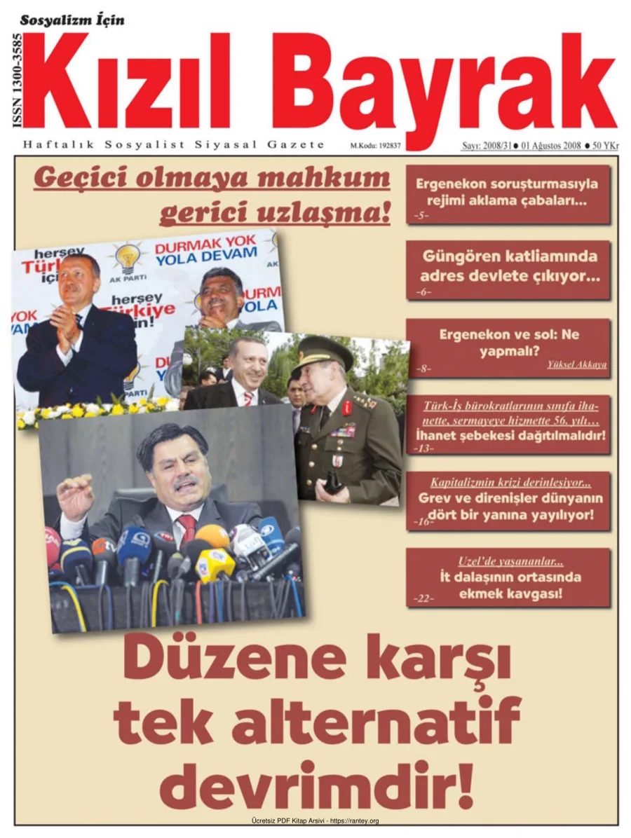 Kızılbayrak Yıl 2008 Sayı 31 01 Ağustos kapak görseli