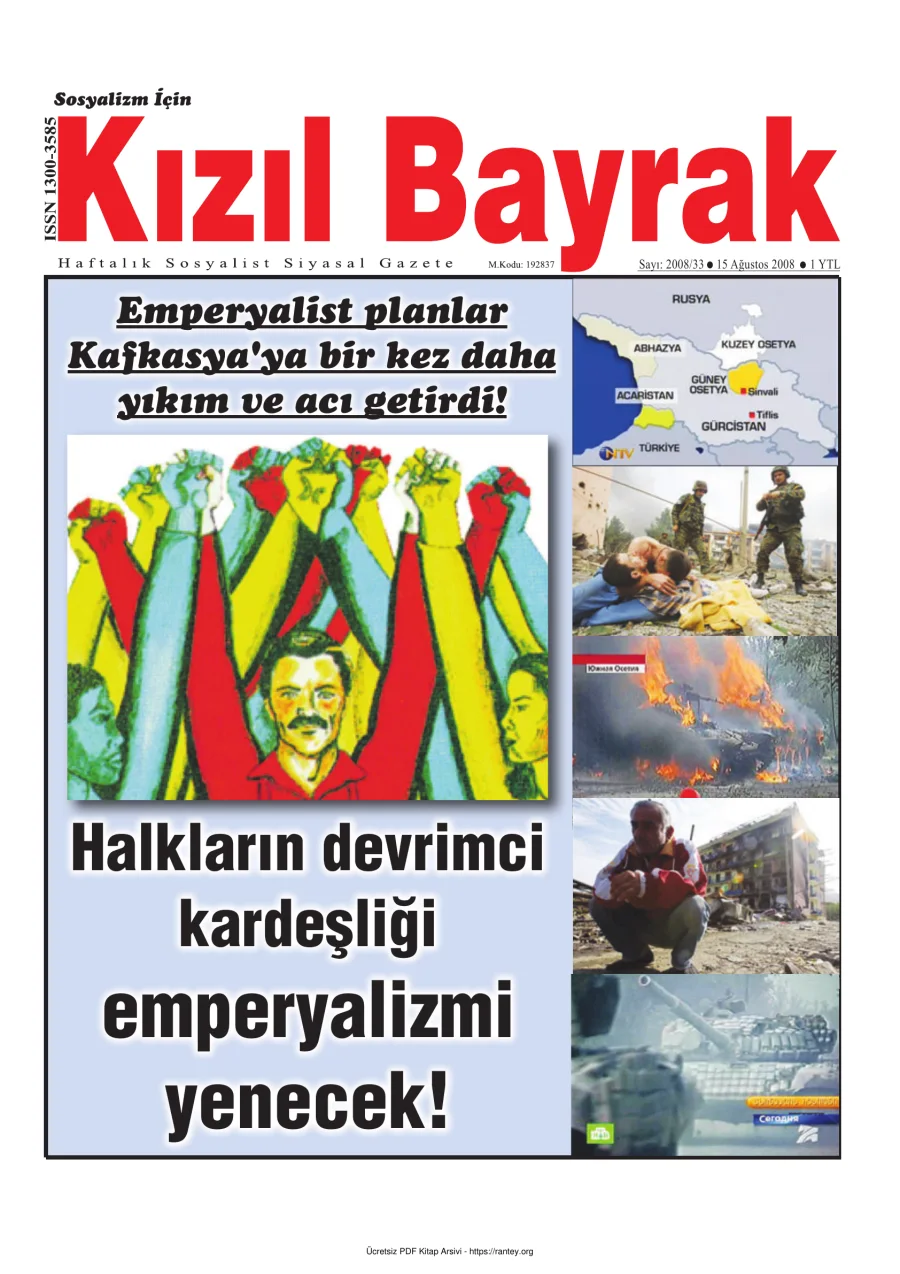 Kızılbayrak Yıl 2008 Sayı 33 15 Ağustos kapak görseli
