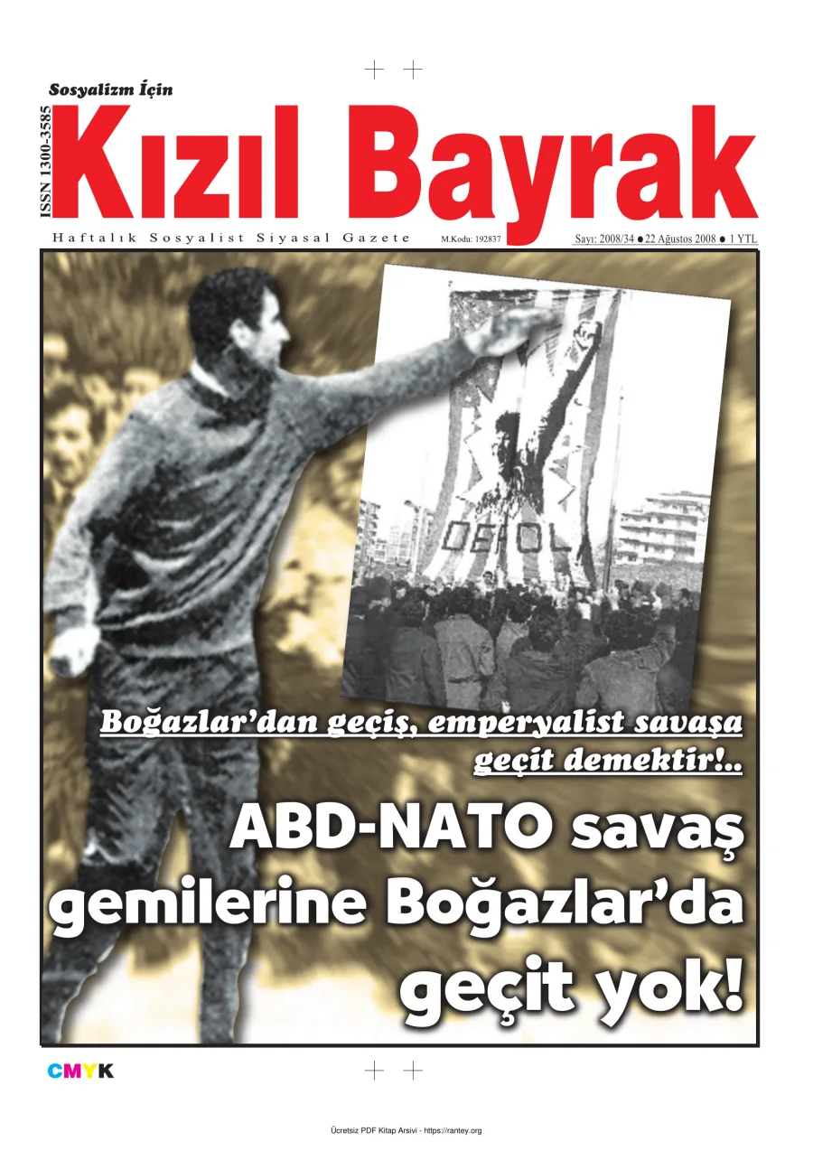 Kızılbayrak Yıl 2008 Sayı 34 22 Ağustos kapak görseli