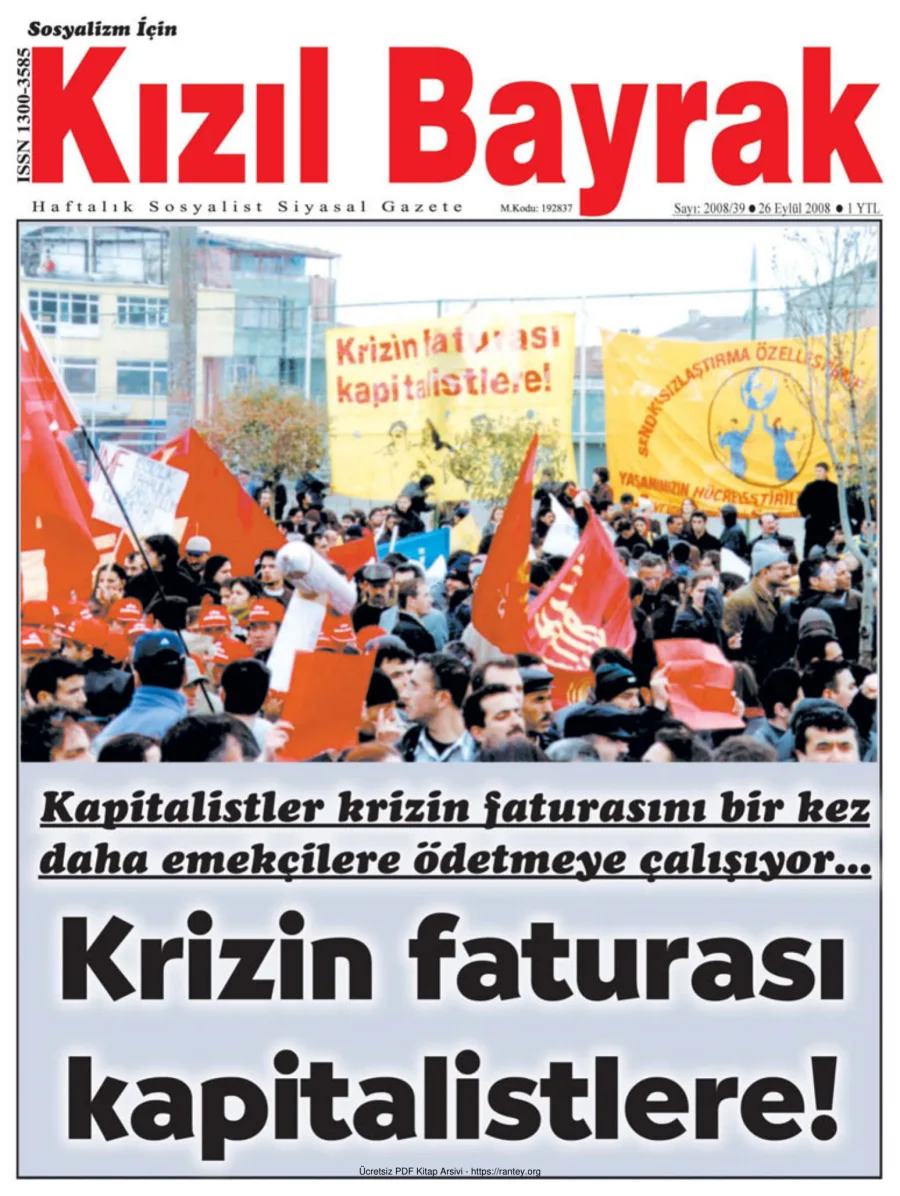 Kızılbayrak Yıl 2008 Sayı 39 26 Eylül kapak görseli