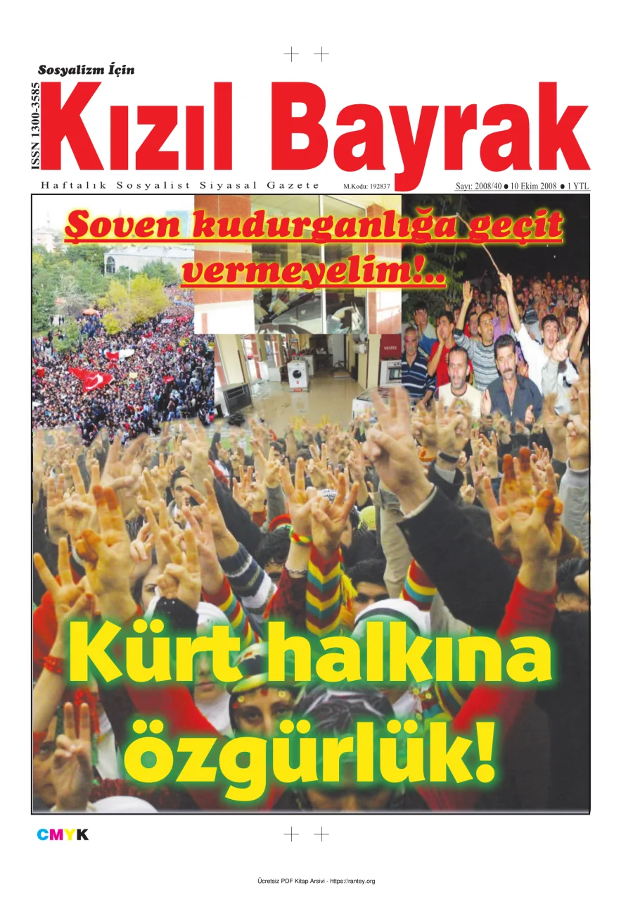 Kızılbayrak Yıl 2008 Sayı 40 10 Ekim kapak görseli