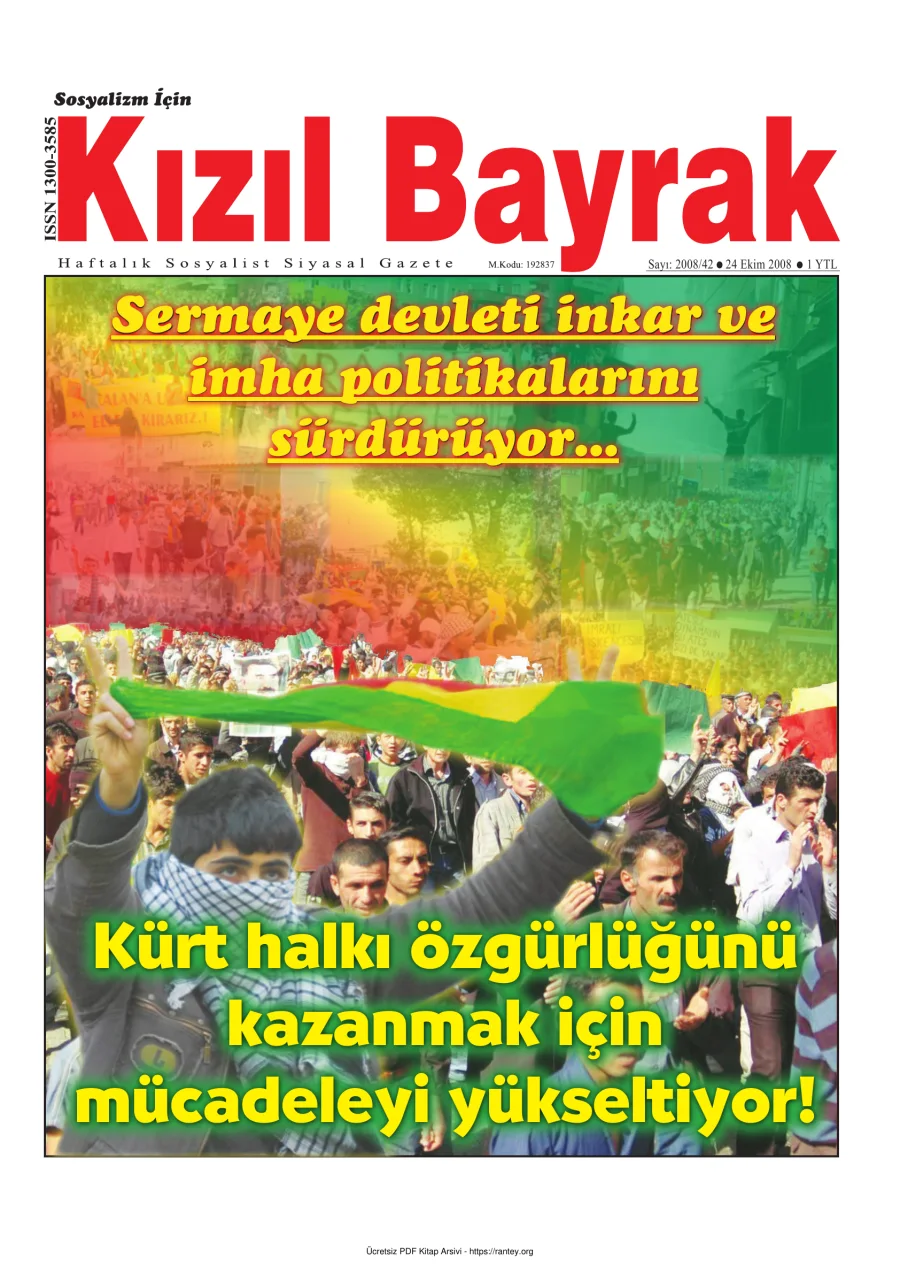 Kızılbayrak Yıl 2008 Sayı 42 24 Ekim kapak görseli