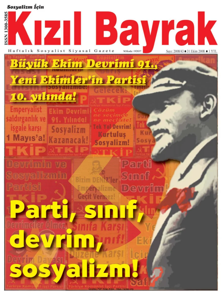 Kızılbayrak Yıl 2008 Sayı 43 31 Ekim kapak görseli