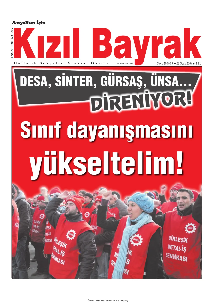 Kızılbayrak Yıl 2009 Sayı 03 23 Ocak kapak görseli
