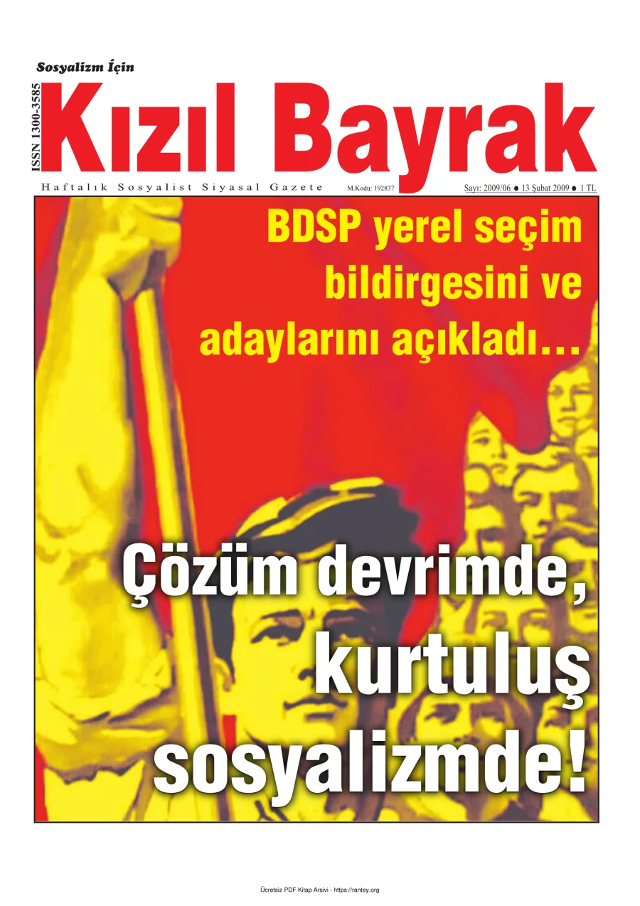 Kızılbayrak Yıl 2009 Sayı 06 13 Şubat kapak görseli