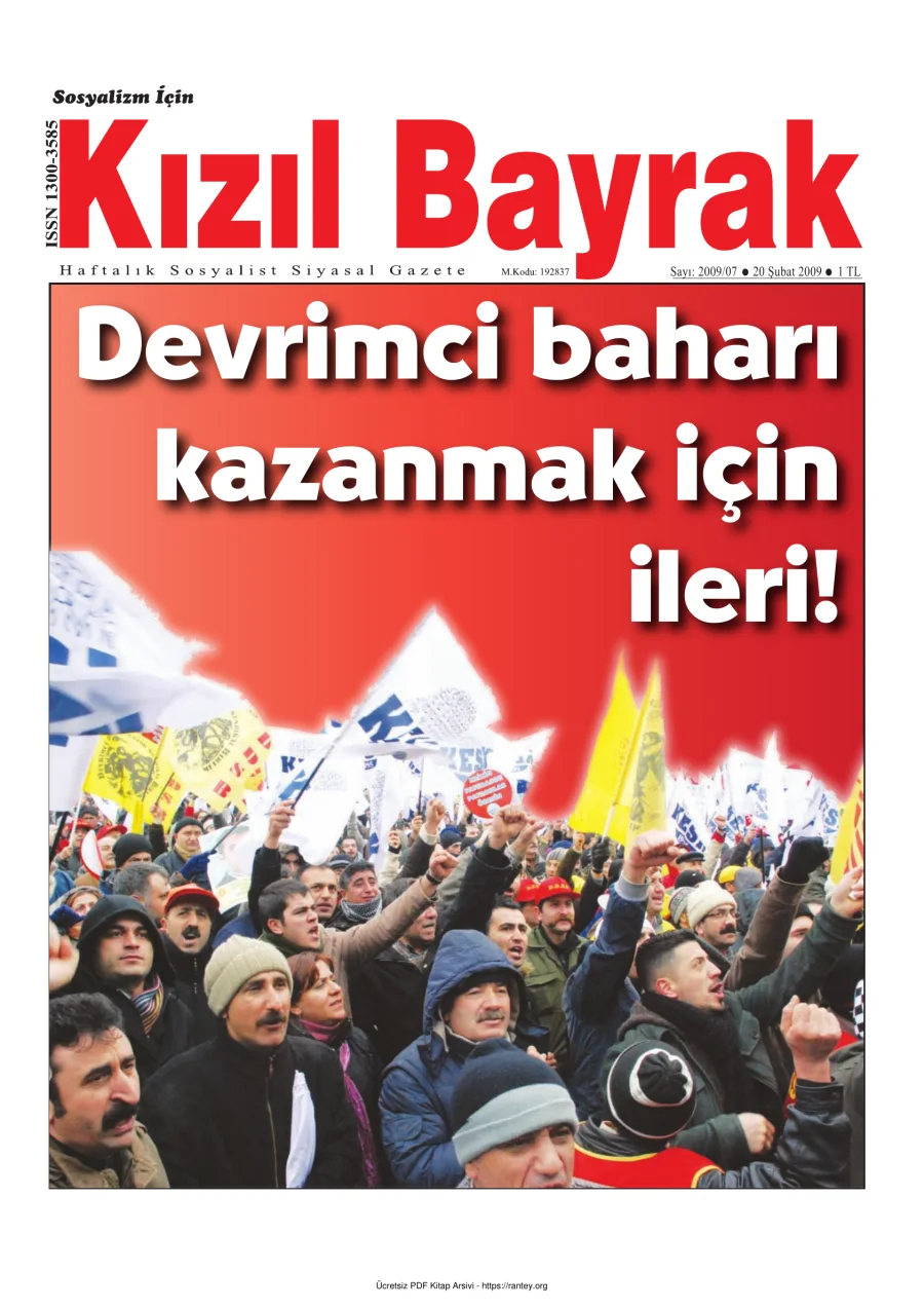Kızılbayrak Yıl 2009 Sayı 07 20 Şubat kapak görseli
