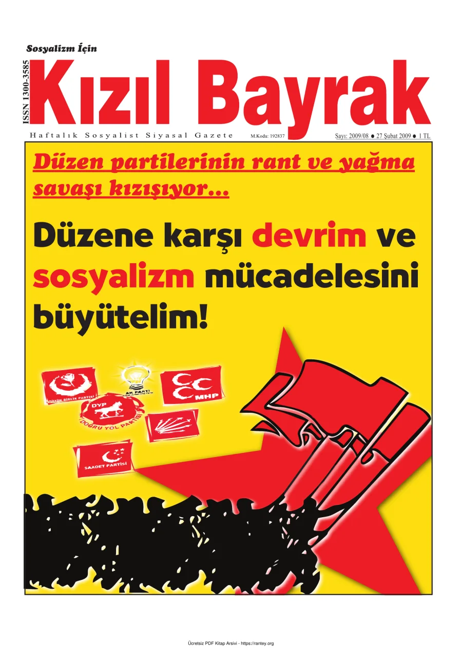 Kızılbayrak Yıl 2009 Sayı 08 28 Şubat kapak görseli
