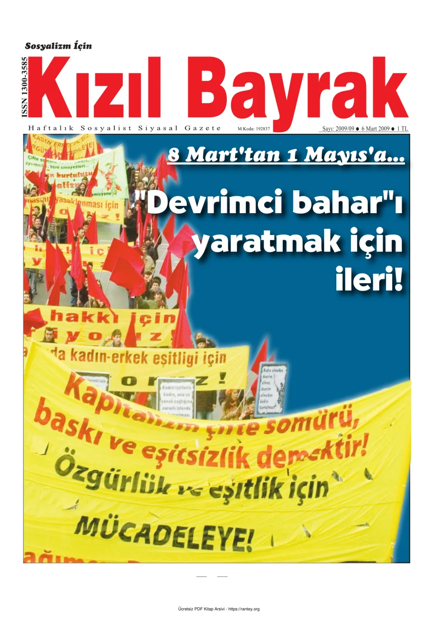 Kızılbayrak Yıl 2009 Sayı 09 06 Mart kapak görseli
