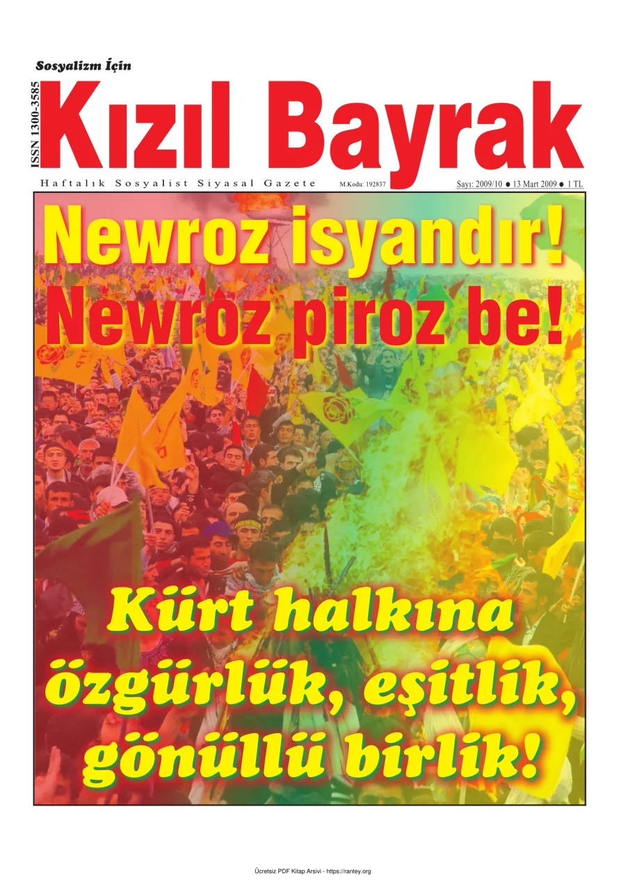 Kızılbayrak Yıl 2009 Sayı 10 13 Mart kapak görseli