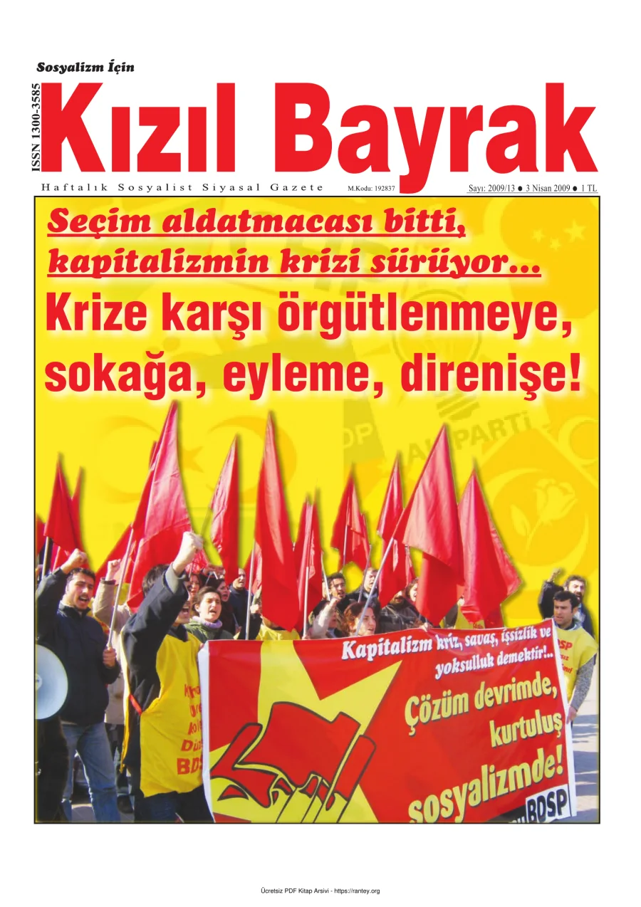 Kızılbayrak Yıl 2009 Sayı 13 03 Nisan kapak görseli