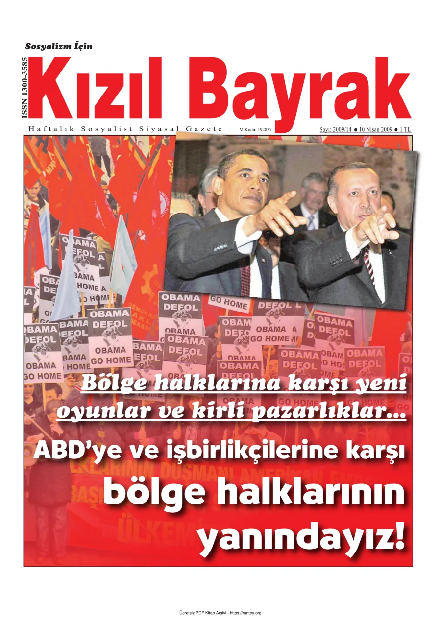 Kızılbayrak Yıl 2009 Sayı 14 10 Nisan kapak görseli