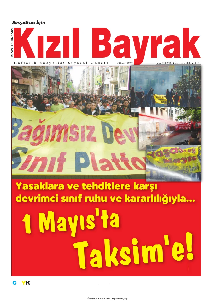 Kızılbayrak Yıl 2009 Sayı 16 24 Nisan kapak görseli