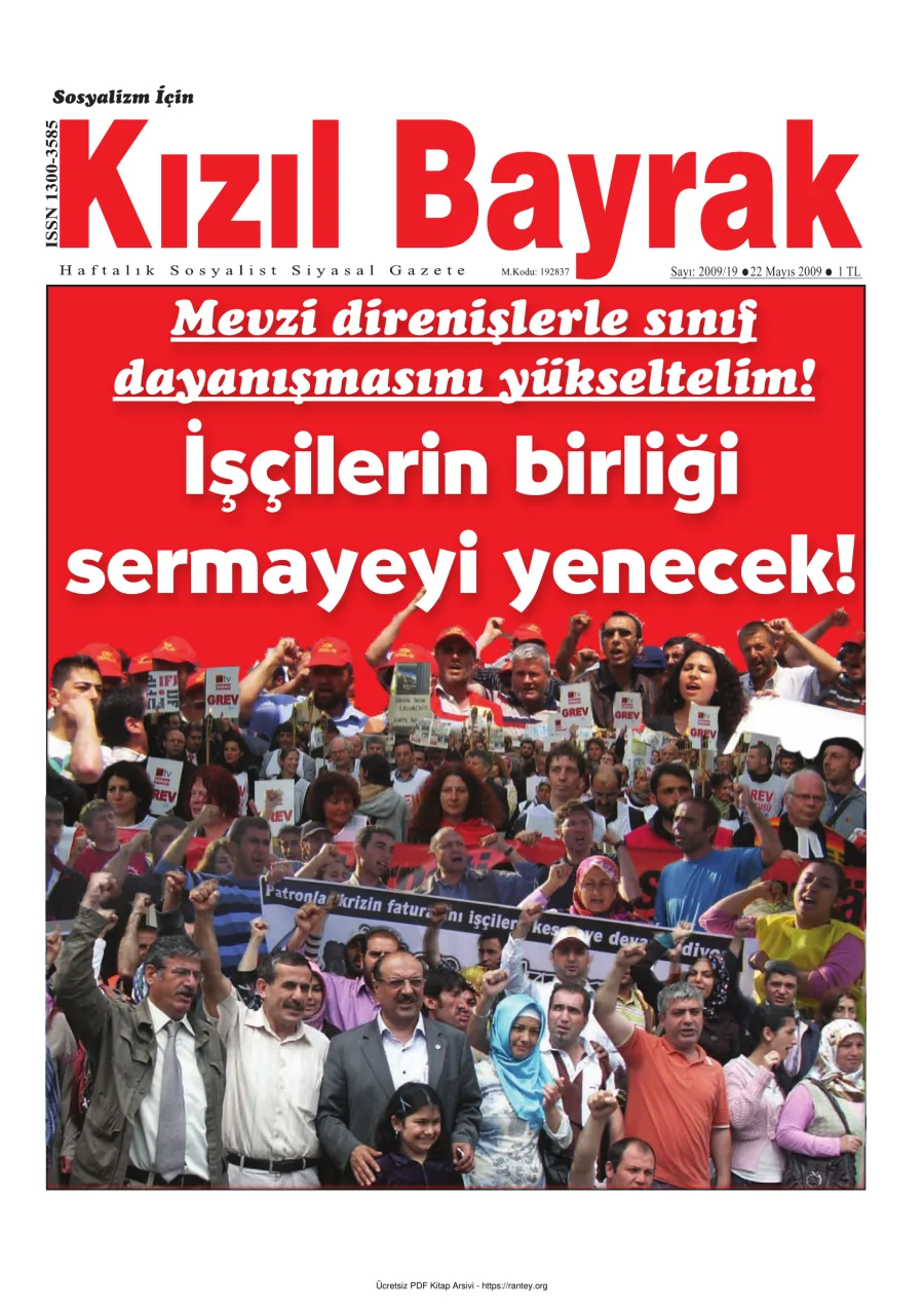 Kızılbayrak Yıl 2009 Sayı 19 22 Mayıs kapak görseli