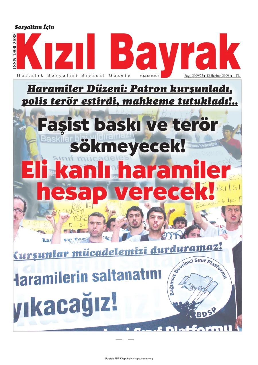 Kızılbayrak Yıl 2009 Sayı 22 12 Haziran kapak görseli