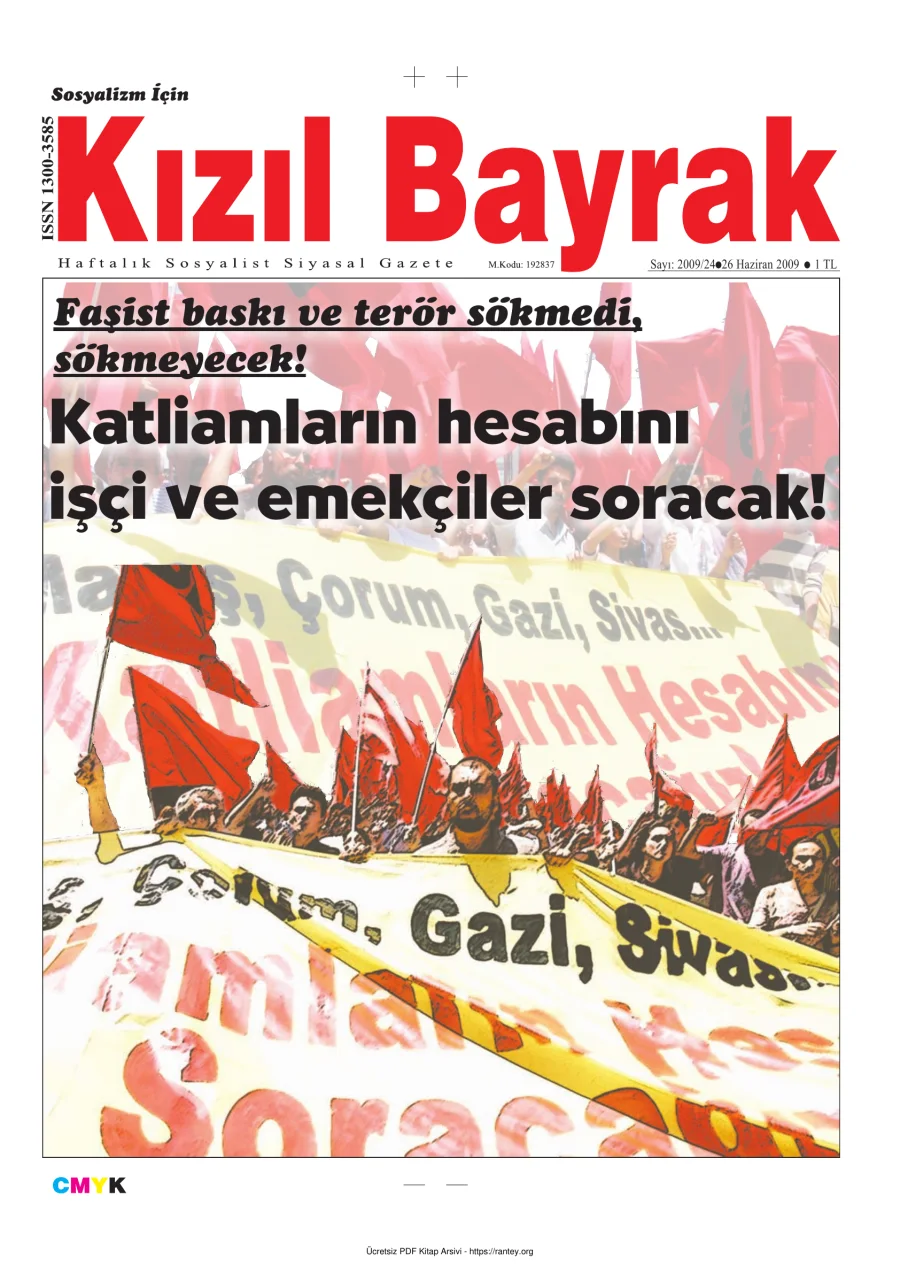 Kızılbayrak Yıl 2009 Sayı 24 26 Haziran kapak görseli