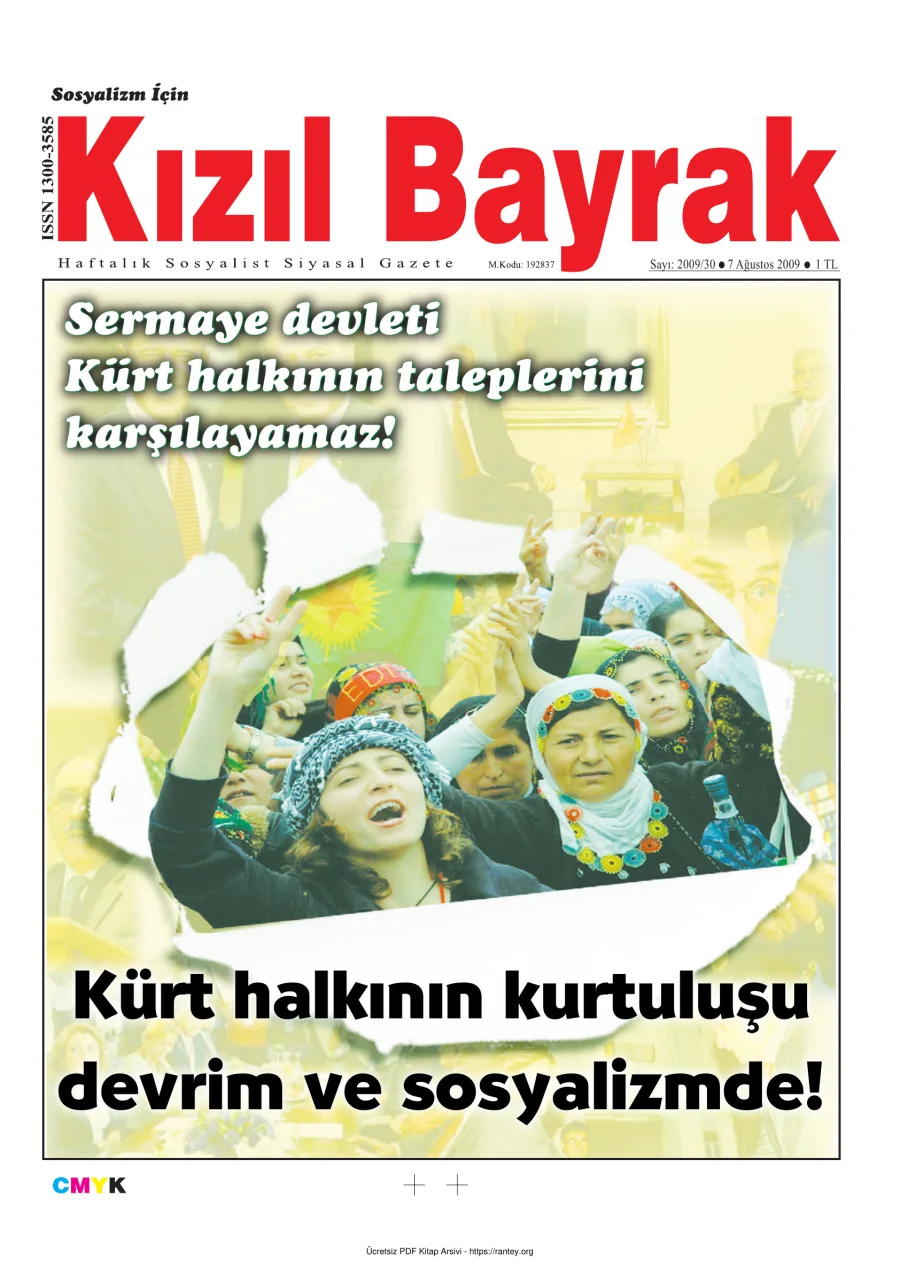 Kızılbayrak Yıl 2009 Sayı 30 07 Ağustos kapak görseli