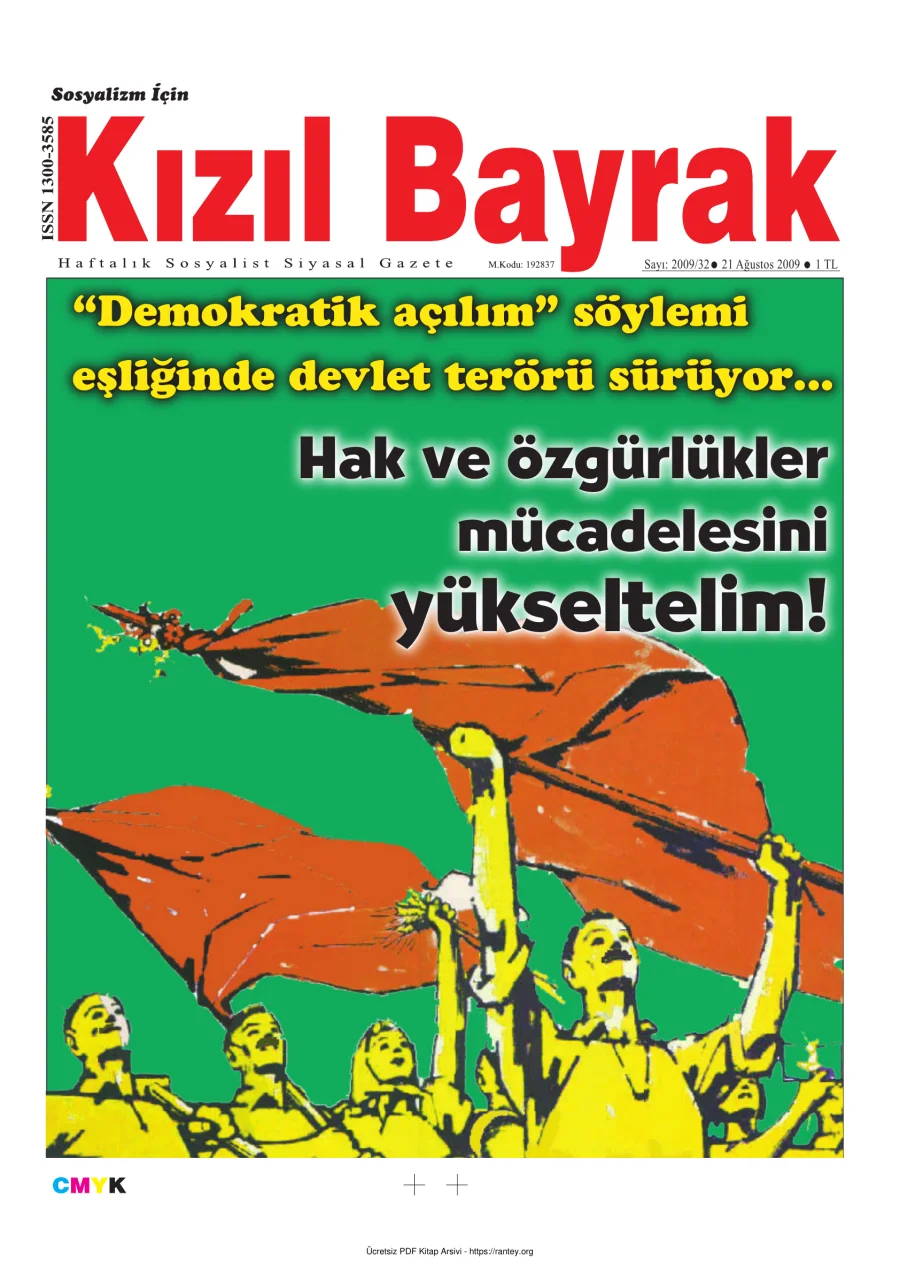 Kızılbayrak Yıl 2009 Sayı 32 21 Ağustos kapak görseli