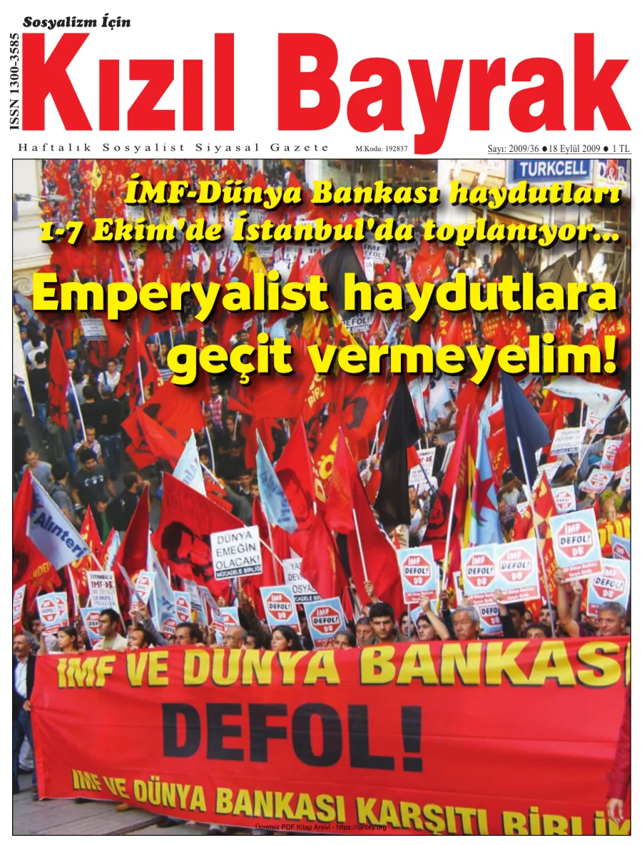 Kızılbayrak Yıl 2009 Sayı 36 18 Eylül kapak görseli
