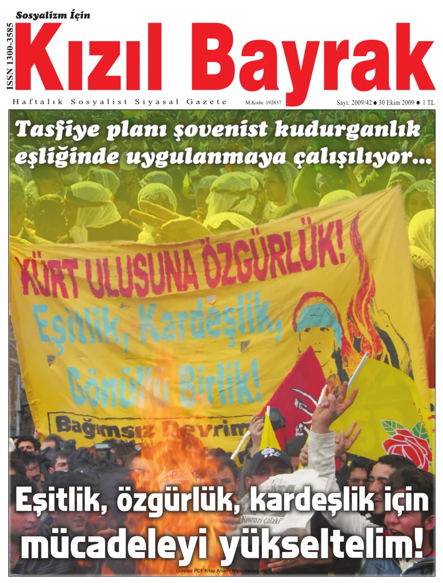 Kızılbayrak Yıl 2009 Sayı 42 30 Ekim kapak görseli