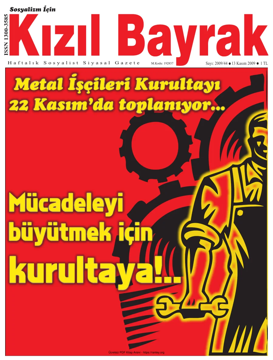 Kızılbayrak Yıl 2009 Sayı 44 13 Kasım kapak görseli