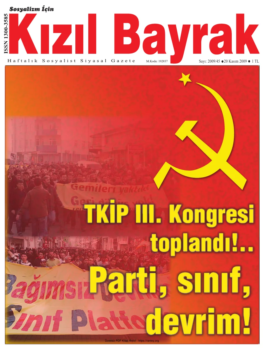 Kızılbayrak Yıl 2009 Sayı 45 20 Kasım kapak görseli