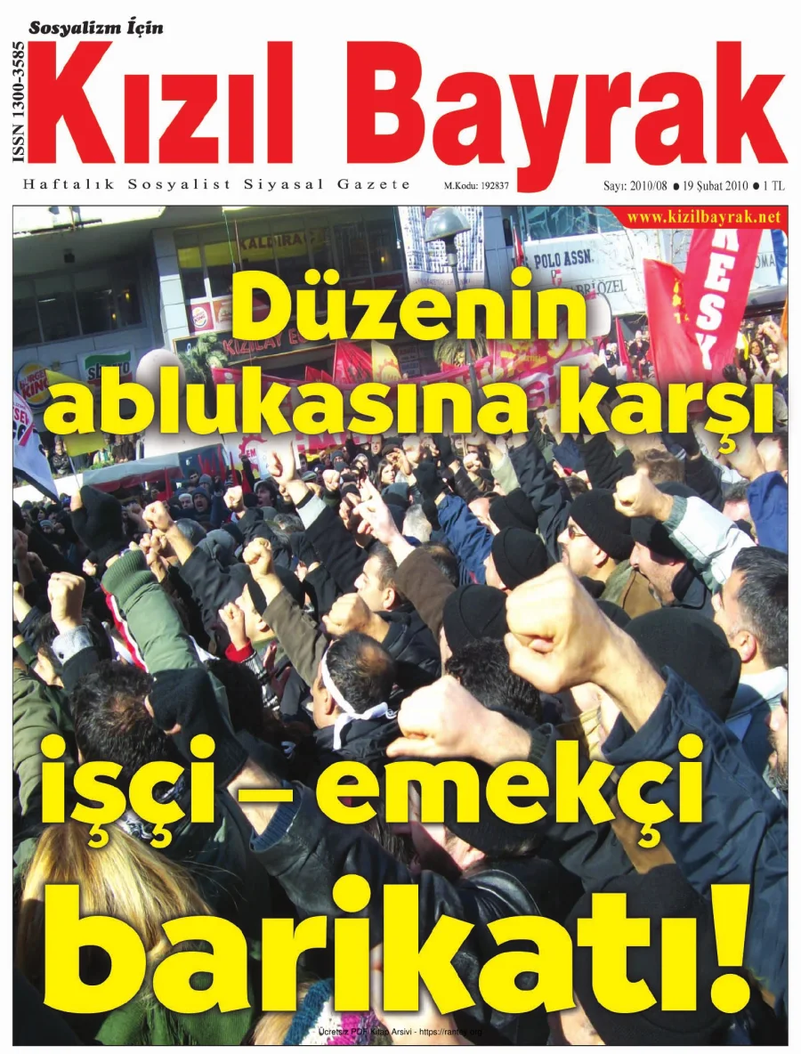 Kızılbayrak Yıl 2010 Sayı 08 19 Şubat kapak görseli