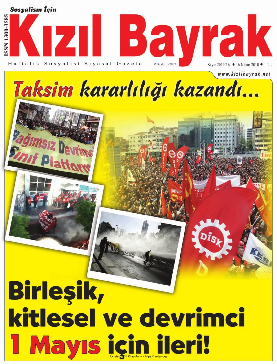 Kızılbayrak Yıl 2010 Sayı 16 16 Nisan kapak görseli
