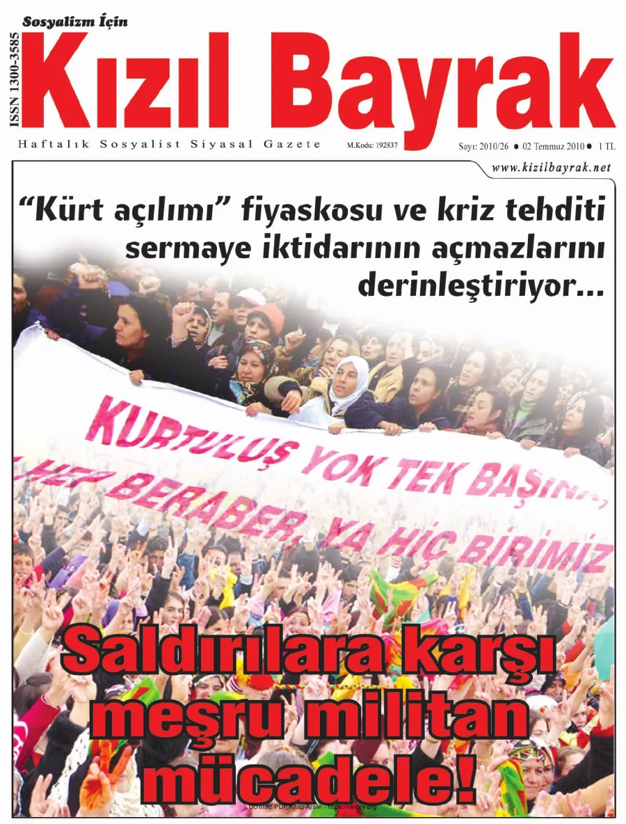 Kızılbayrak Yıl 2010 Sayı 26 02 Temmuz kapak görseli