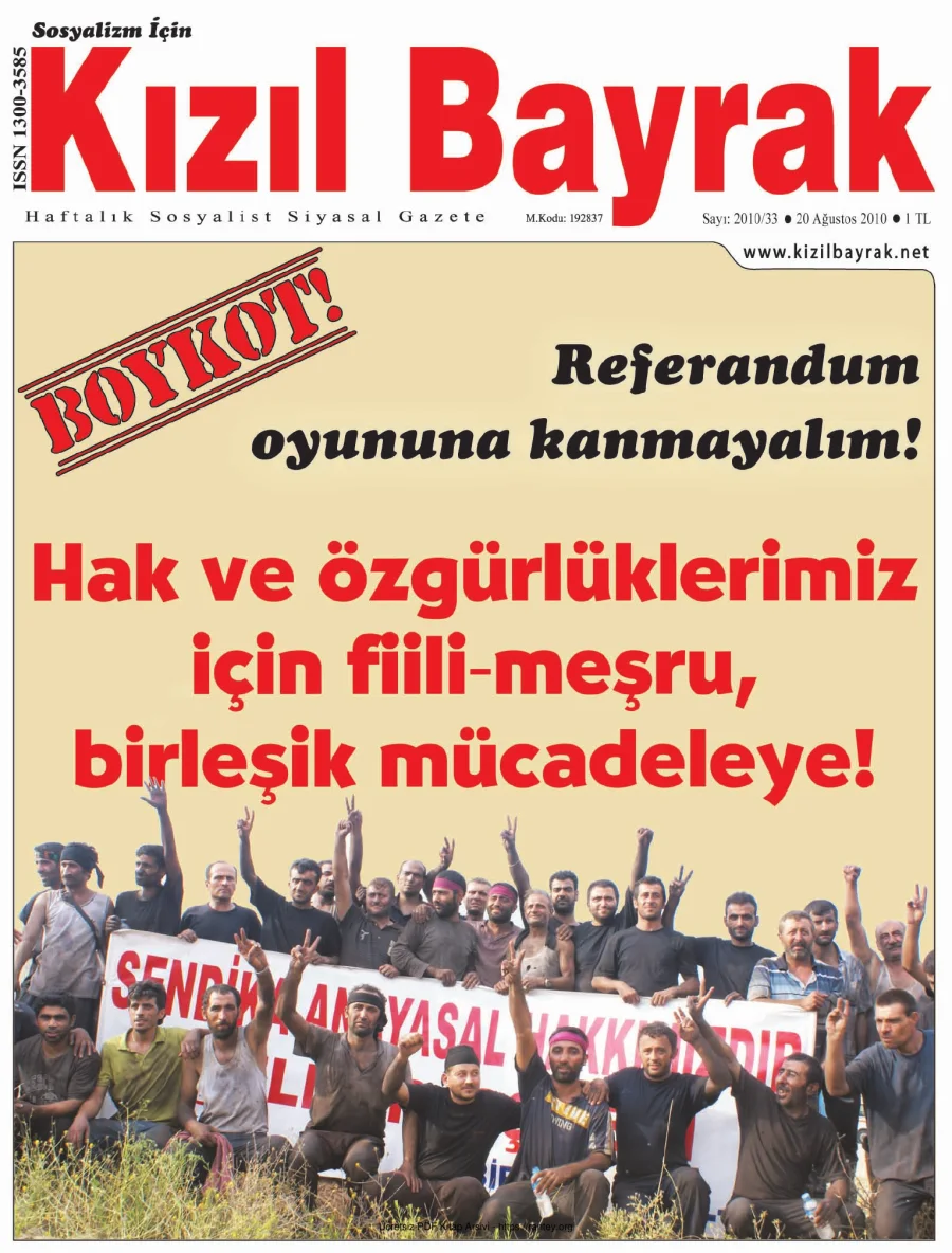 Kızılbayrak Yıl 2010 Sayı 33 20 Ağustos kapak görseli