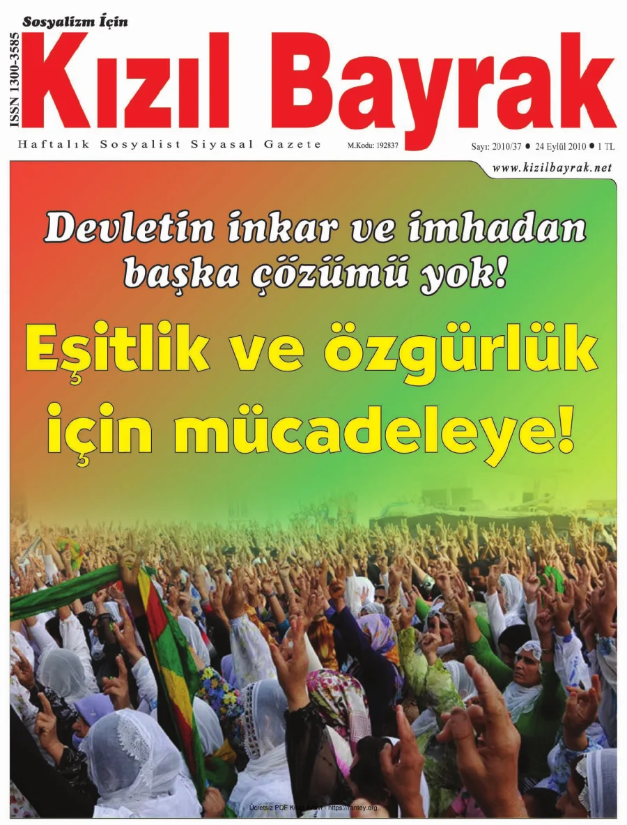 Kızılbayrak Yıl 2010 Sayı 37 24 Eylül kapak görseli