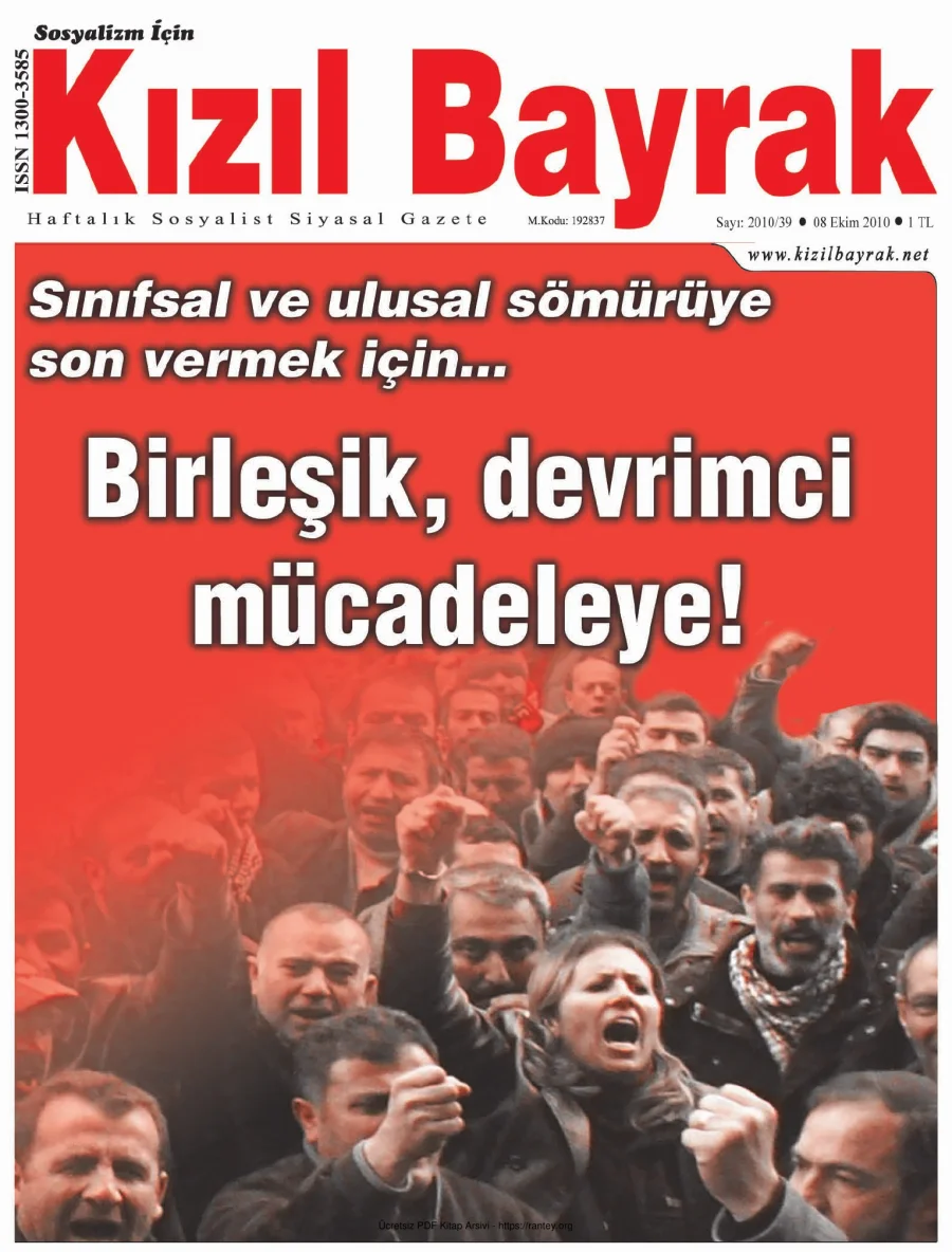 Kızılbayrak Yıl 2010 Sayı 39 08 Ekim kapak görseli