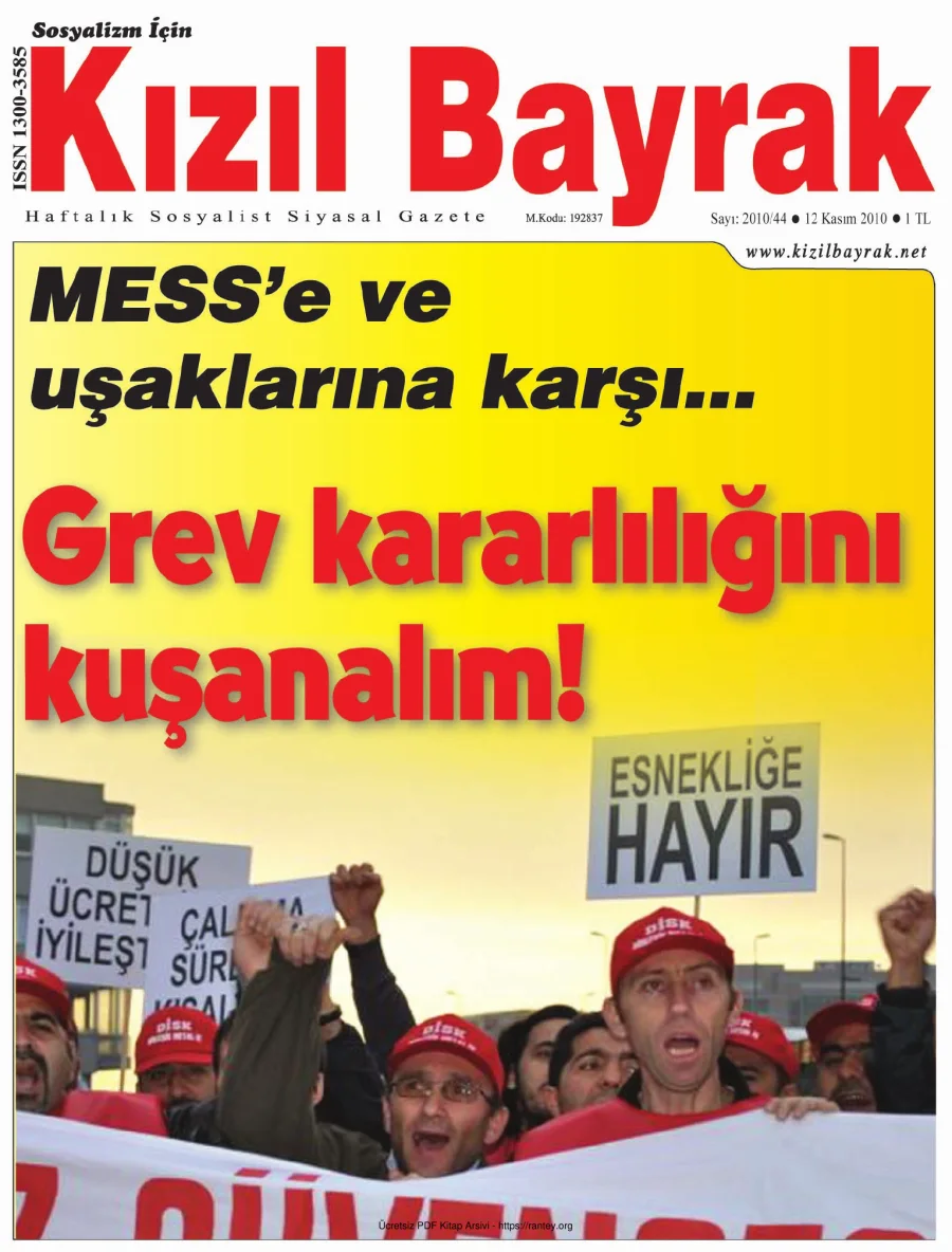 Kızılbayrak Yıl 2010 Sayı 44 12 Kasım kapak görseli