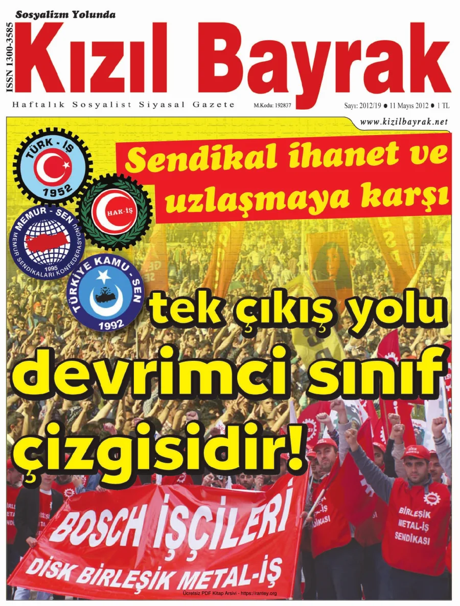 Kızılbayrak Yıl 2012 Sayı 19 11 Mayıs kapak görseli
