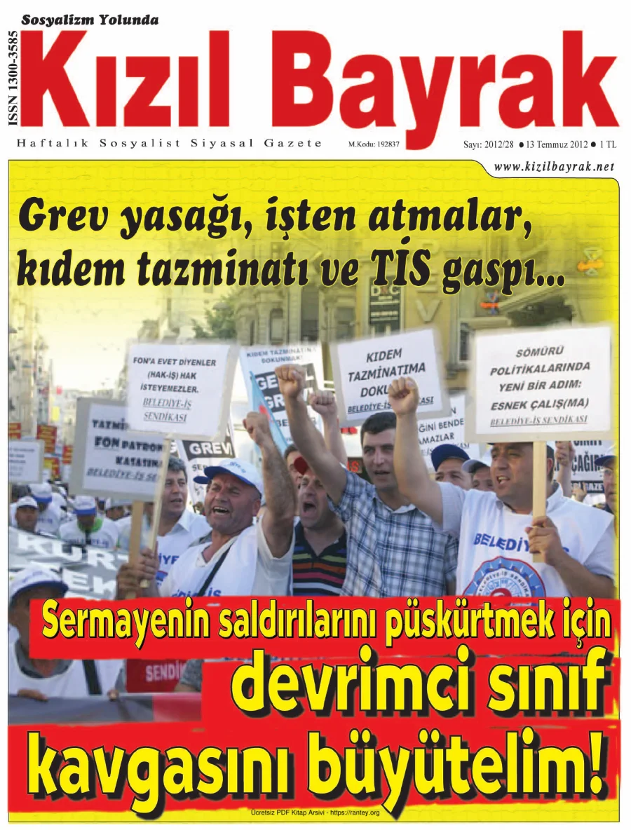 Kızılbayrak Yıl 2012 Sayı 28 13 Temmuz kapak görseli