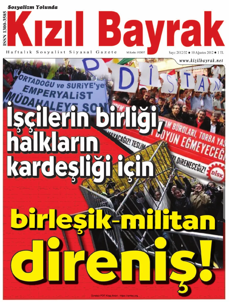 Kızılbayrak Yıl 2012 Sayı 32 10 Ağustos kapak görseli