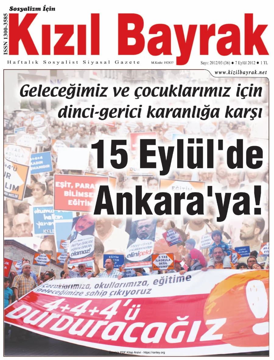 Kızılbayrak Yıl 2012 Sayı 36 07 Eylül kapak görseli
