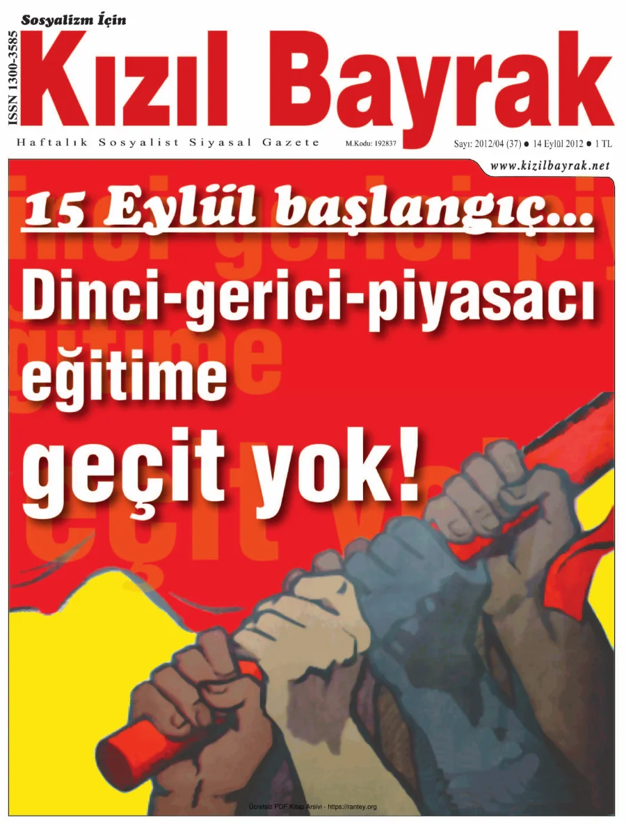 Kızılbayrak Yıl 2012 Sayı 37 14 Eylül kapak görseli