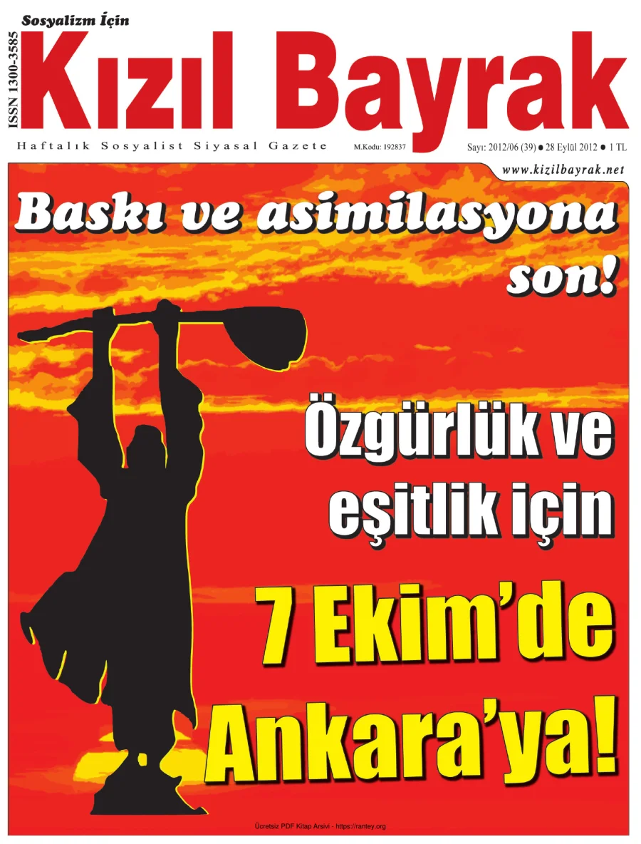 Kızılbayrak Yıl 2012 Sayı 39 28 Eylül kapak görseli