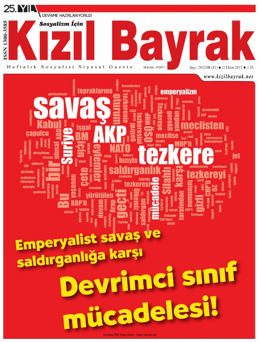Kızılbayrak Yıl 2012 Sayı 41 12 Ekim kapak görseli