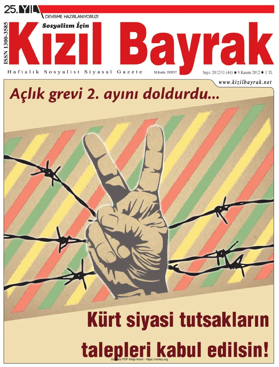 Kızılbayrak Yıl 2012 Sayı 44 09 Kasım kapak görseli