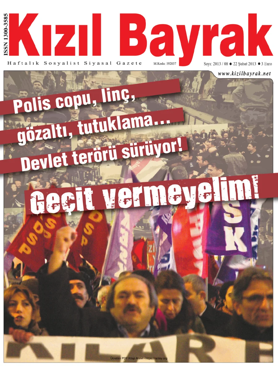 Kızılbayrak Yıl 2013 Sayı 08 22 Şubat kapak görseli