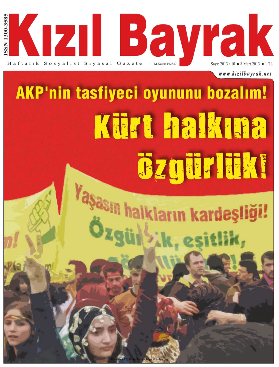 Kızılbayrak Yıl 2013 Sayı 10 08 Mart kapak görseli