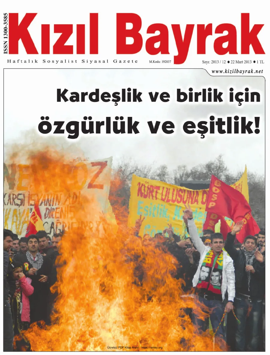 Kızılbayrak Yıl 2013 Sayı 12 22 Mart kapak görseli