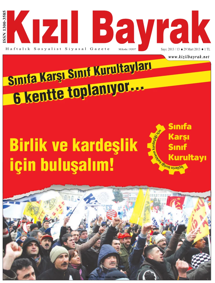 Kızılbayrak Yıl 2013 Sayı 13 29 Mart kapak görseli
