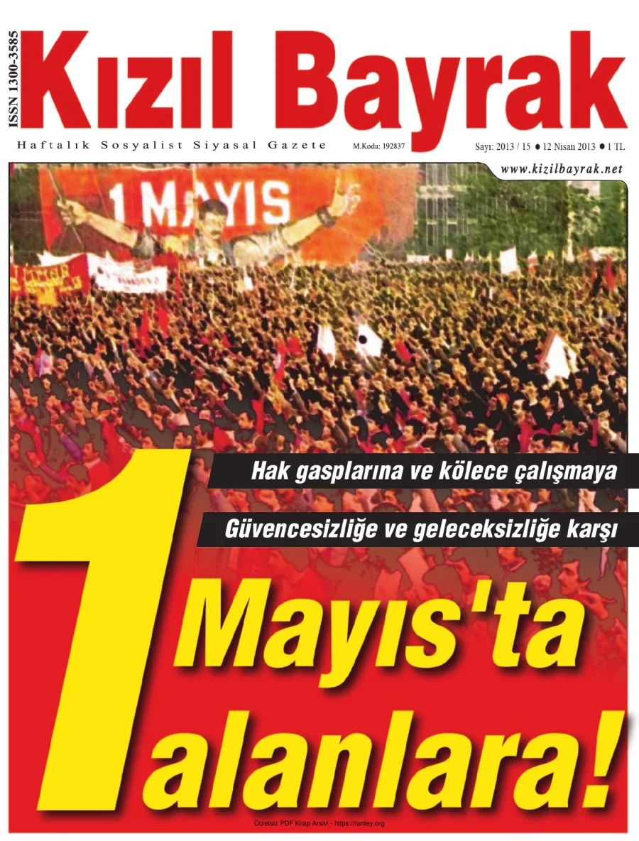 Kızılbayrak Yıl 2013 Sayı 15 12 Nisan kapak görseli