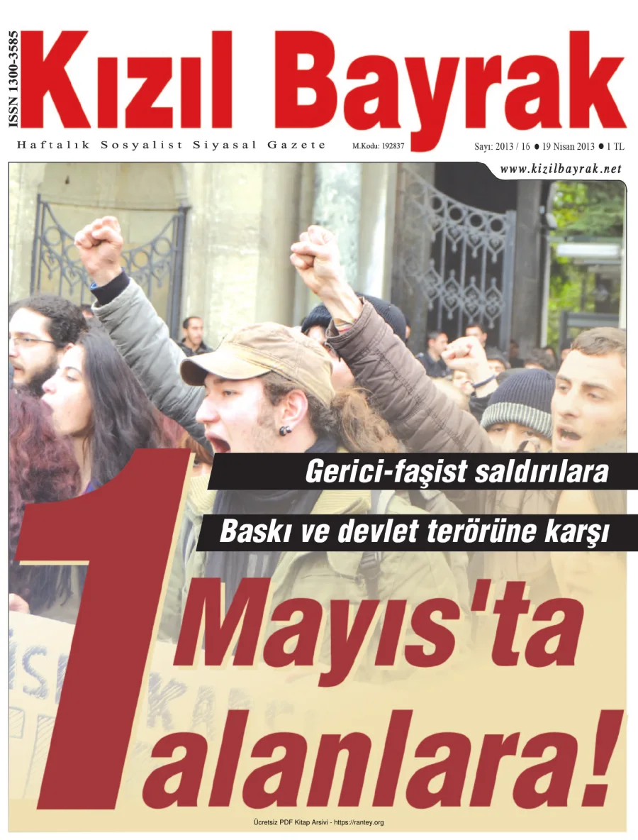 Kızılbayrak Yıl 2013 Sayı 16 19 Nisan kapak görseli