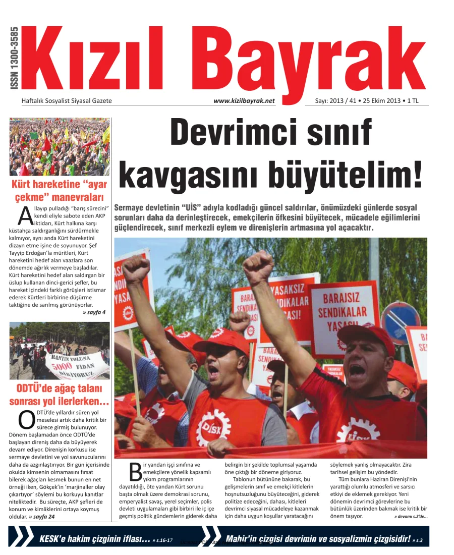 Kızılbayrak Yıl 2013 Sayı 41 25 Ekim kapak görseli